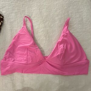 Never worn pink triangle aerie bathing suit top XXL